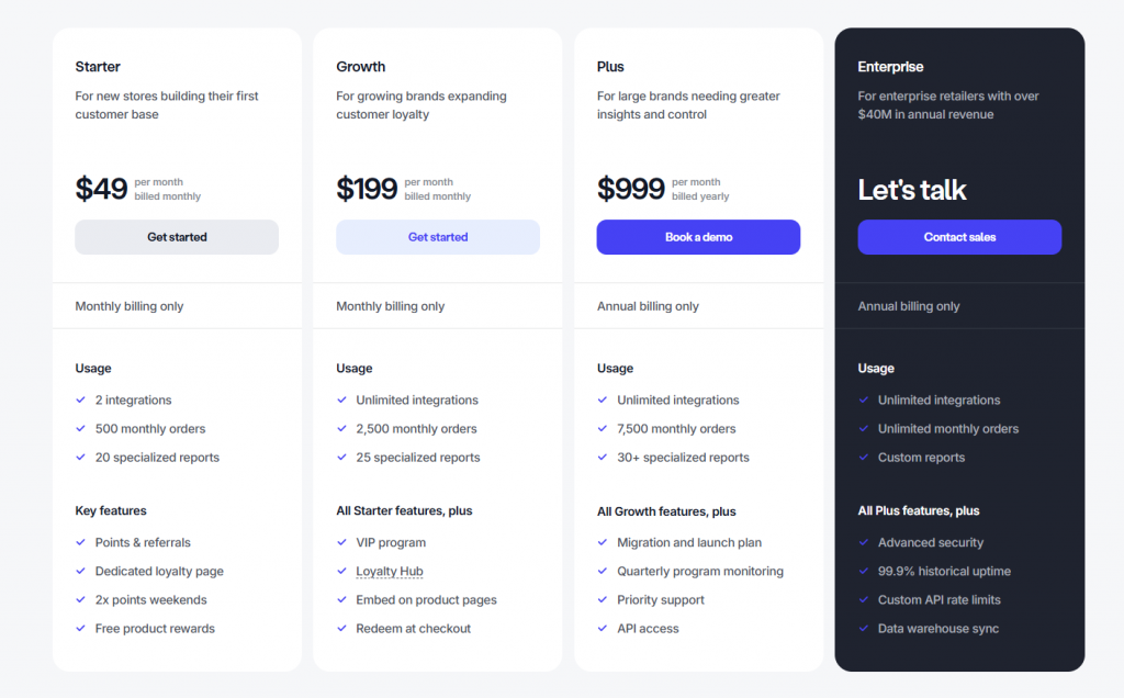 Smile loyalty program pricing