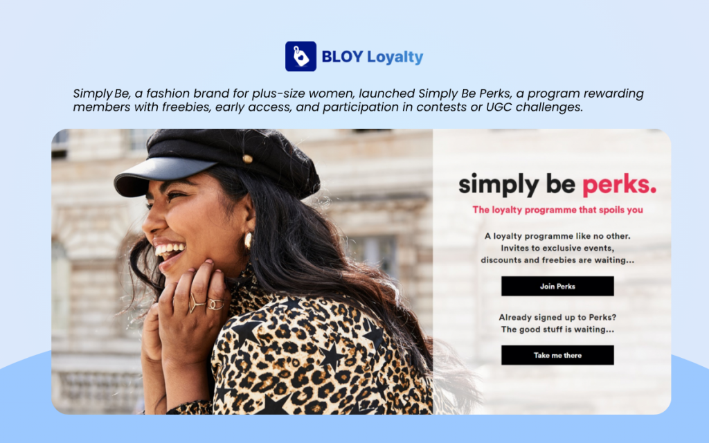 Simply Be Perks Gamify loyalty program