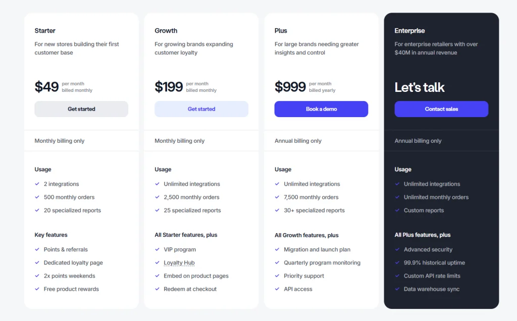 Smile loyalty program pricing