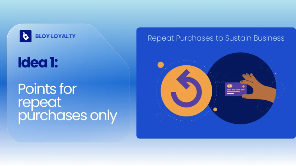 loyalty idea #1 for SMB: points for repeat purchase only