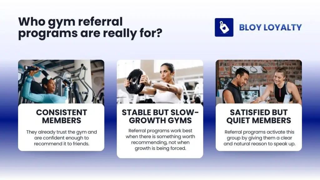 types of member gym referral program fit for 